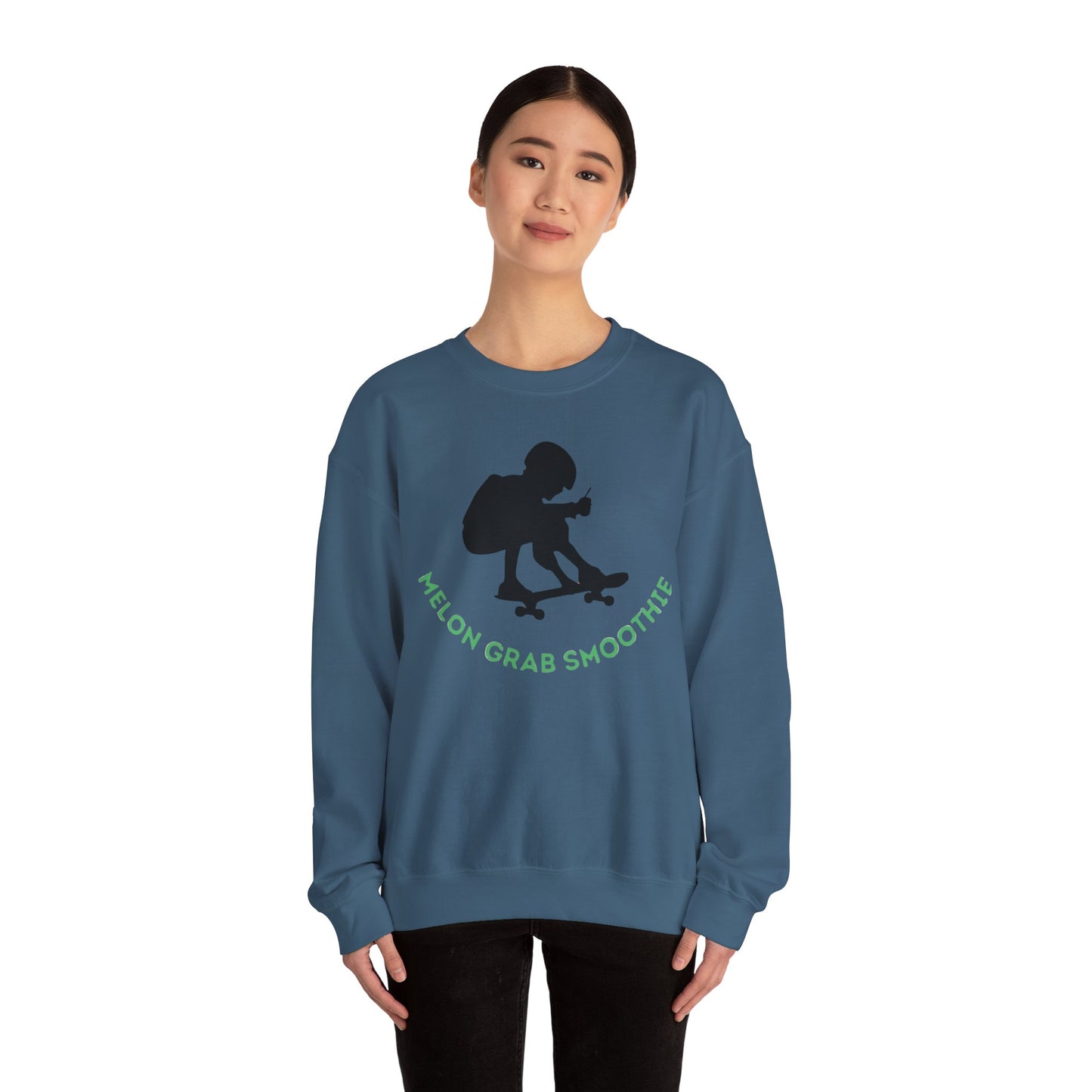 Melon Grab Smoothie Skate Crewneck Sweatshirt | Unisex Heavy Blend™