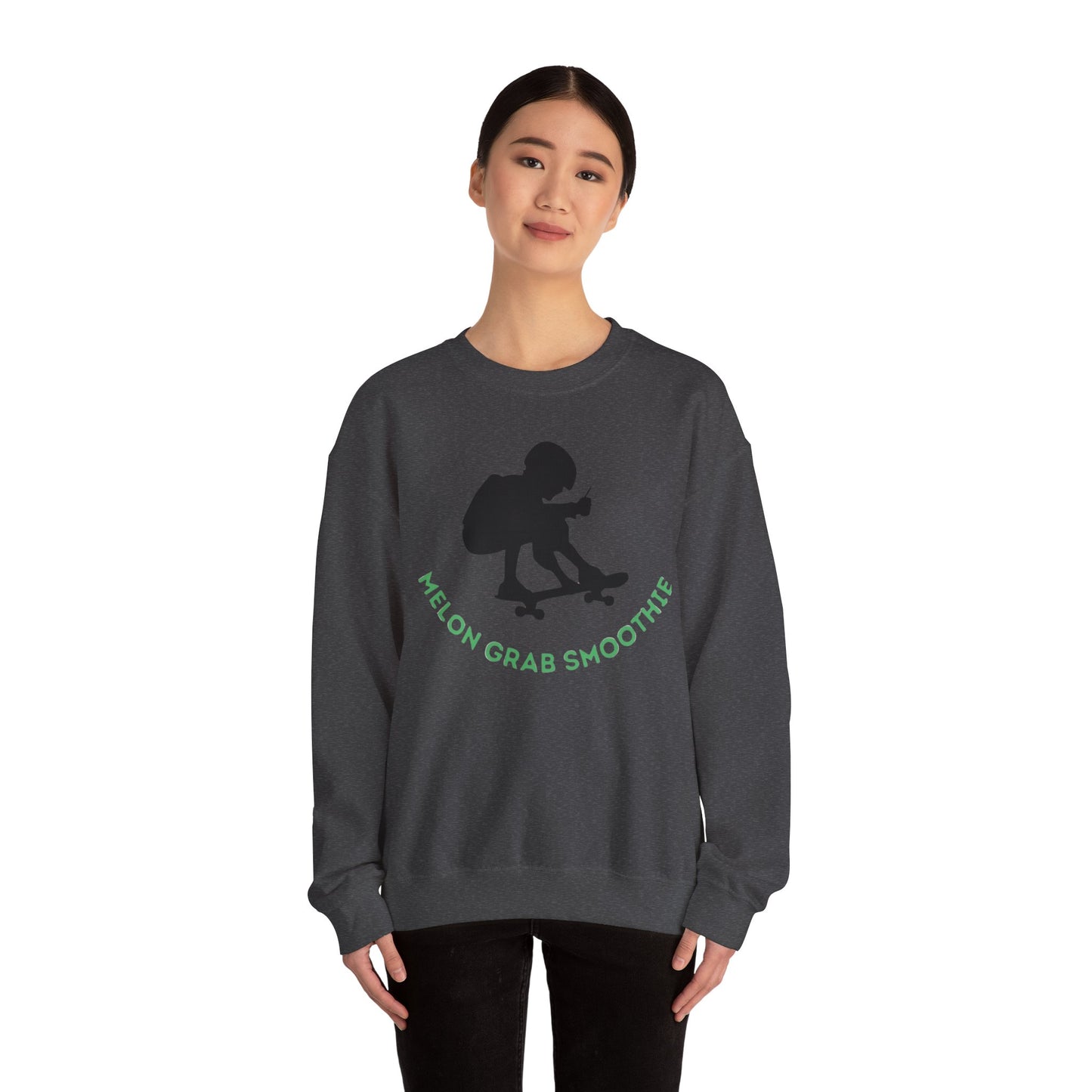 Melon Grab Smoothie Skate Crewneck Sweatshirt | Unisex Heavy Blend™