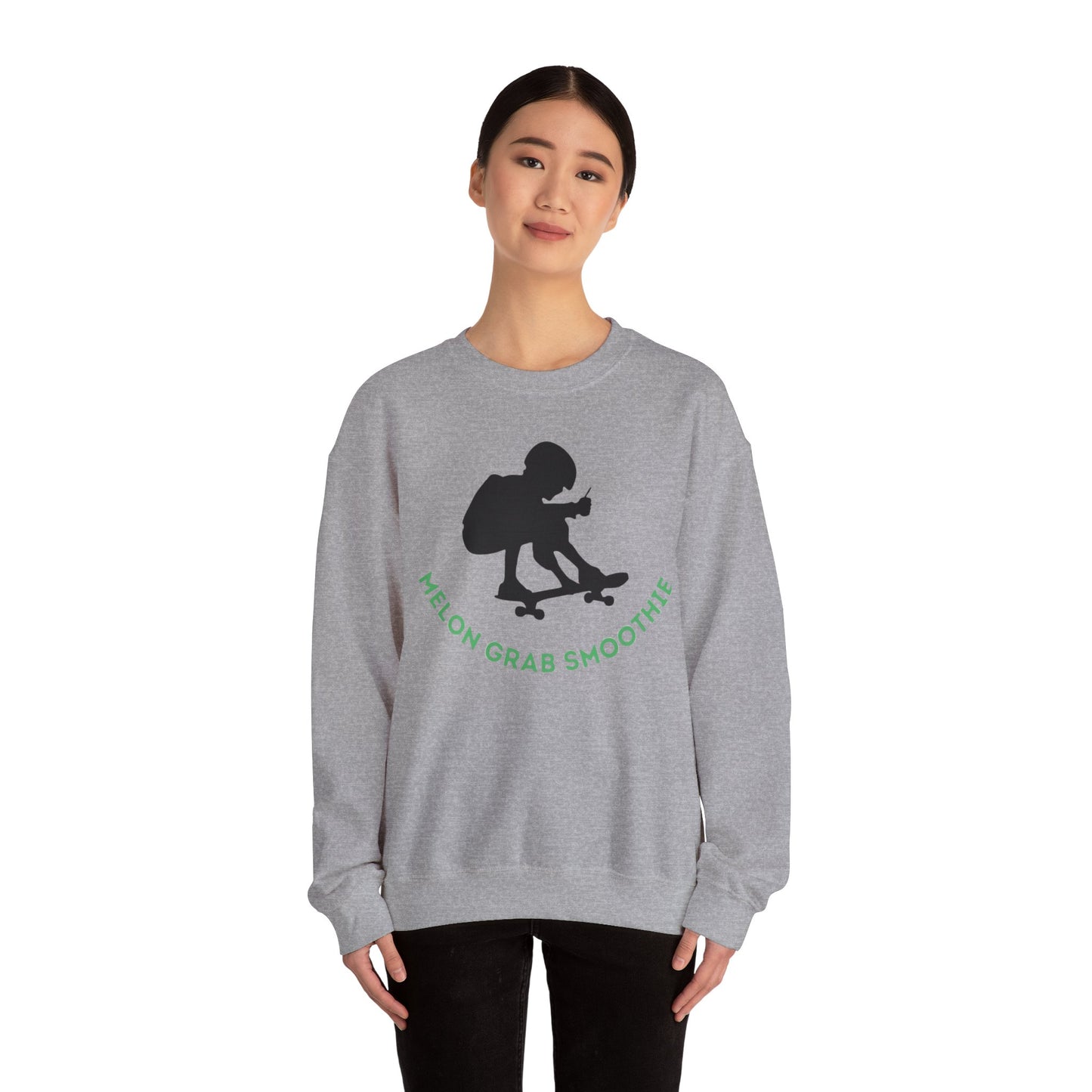 Melon Grab Smoothie Skate Crewneck Sweatshirt | Unisex Heavy Blend™